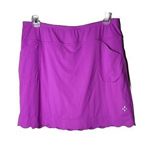 Jofit Women's Purple Scallop Hem Golf Skort Size XL Skirt Tennis Pickleball t74